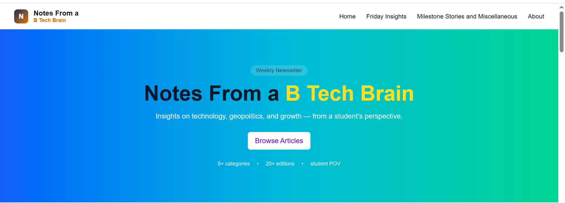 Newsletter platform interface